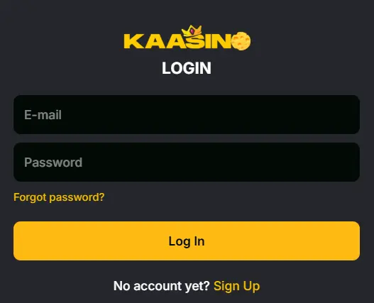 Inloggen via e-mail bij Casino Kaasino